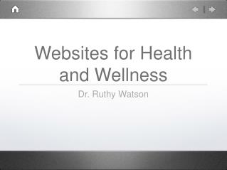 Websites for Health and Wellness