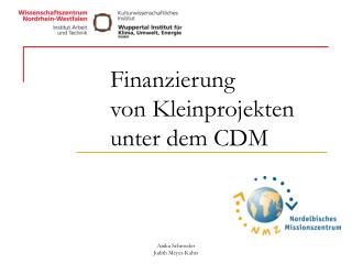 Finanzierung von Kleinprojekten unter dem CDM