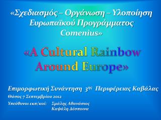 «Σχεδιασμός – Οργάνωση – Υλοποίηση Ευρωπαϊκού Προγράμματος Comenius »