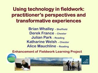 Using technology in fieldwork: practitioner’s perspectives and transformative experiences