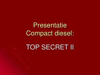 Presentatie Compact diesel: