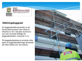 Bygg &amp; Anläggnings programmet