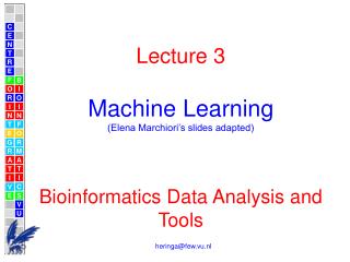 Lecture 3 Machine Learning