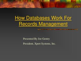 How Databases Work For Records Management
