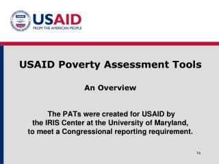 USAID Poverty Assessment Tools