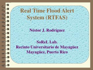 Existing Flood Alert System