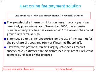 The best portal of best online fee payment solution