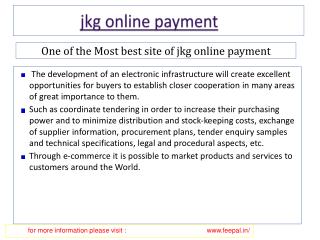 Some interesting issues about jkg online payment