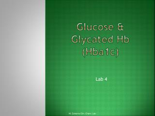 Glucose & Glycated Hb (Hba1c)