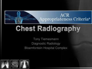 Tony Tiemesmann Diagnostic Radiology Bloemfontein Hospital Complex