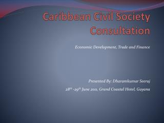 Caribbean Civil Society Consultation