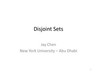 Disjoint Sets