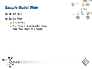 Sample Bullet Slide