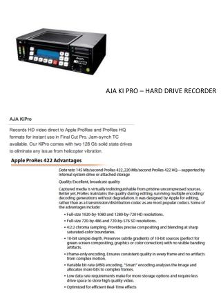 AJA KI PRO – HARD DRIVE RECORDER