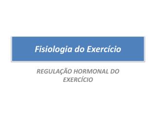 Fisiologia do Exercício