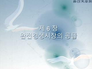 제 6 장 완전경쟁시장의 공급