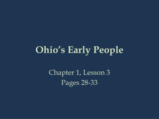 Ohio ’ s Early People