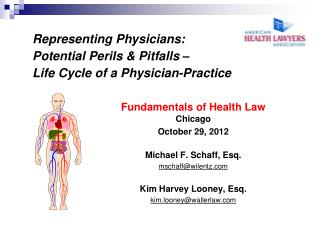 Representing Physicians: Potential Perils &amp; Pitfalls – Life Cycle of a Physician-Practice