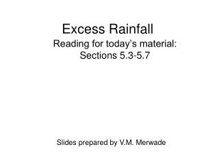 Excess Rainfall