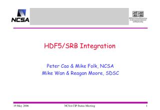 HDF5/SRB Integration