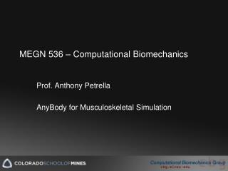 MEGN 536 – Computational Biomechanics