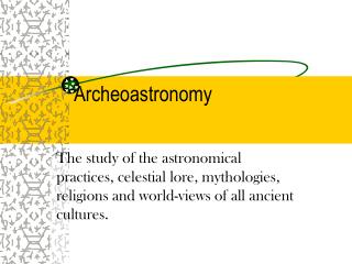 Archeoastronomy