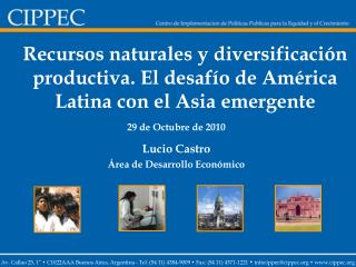 29 de Octubre de 2010 Lucio Castro Área de Desarrollo Económico