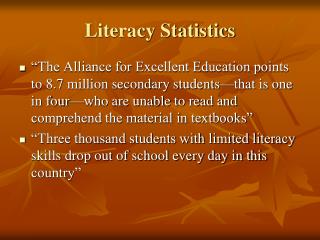 Literacy Statistics