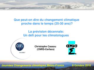 Journées Changements climatiques Météo-France