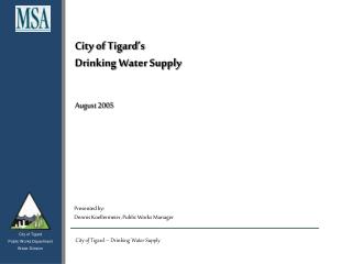 City of Tigard’s Drinking Water Supply