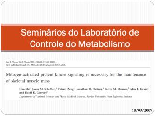 Seminários do Laboratório de Controle do Metabolismo