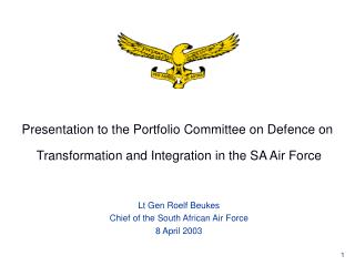 Presentation to the Portfolio Committee on Defence on