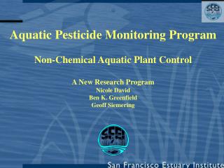 Aquatic Pesticide Monitoring Program