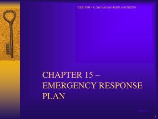 CHAPTER 15 – EMERGENCY RESPONSE PLAN