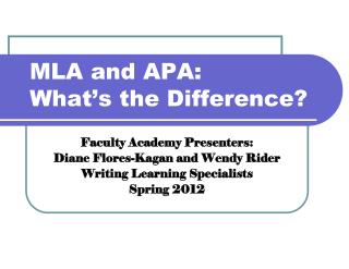 MLA and APA: What’s the Difference?