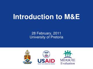 Introduction to M&amp;E