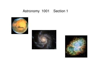 Astronomy 1001 Section 1