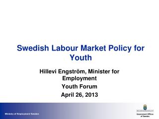 Swedish Labour Market Policy for Youth