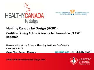 Healthy Canada by Design (HCBD)