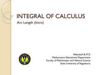 INTEGRAL OF CALCULUS
