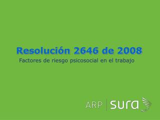 Resolución 2646 de 2008