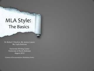 MLA Style: The Basics