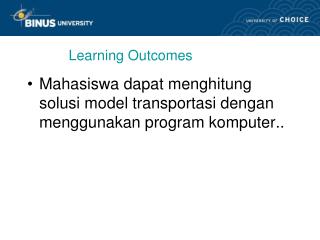 Learning Outcomes