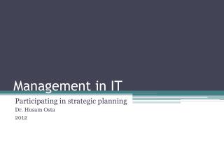 Management in IT