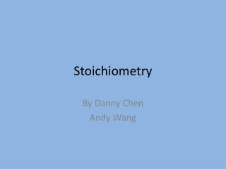 Stoichiometry