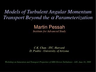 Models of Turbulent Angular Momentum Transport Beyond the  Parameterization