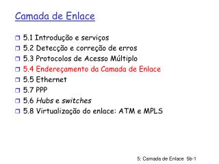 Camada de Enlace