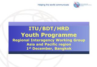 Youth Programme Background and Purpose