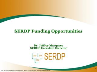 SERDP Funding Opportunities