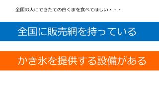 全国の人にできたての白くまを食べてほしい・・・